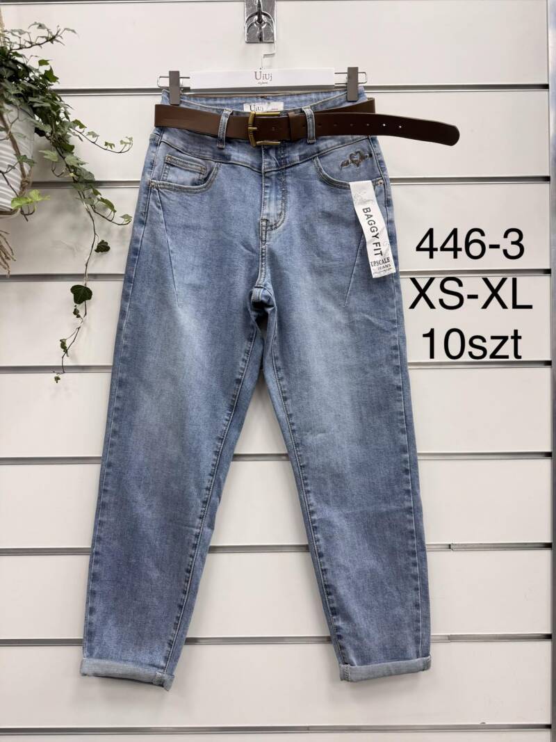 Spodnie damskie jeansy Roz XS-XL, 1 Kolor Paczka 10 szt
